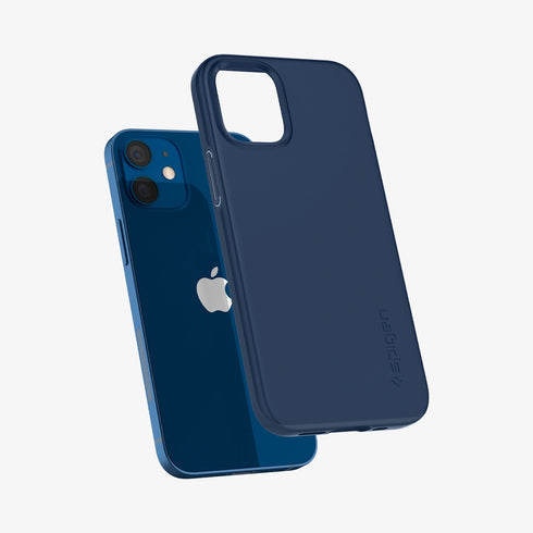 ACS01612 - iPhone 12 Pro Max Case Thin Fit in black showing the back